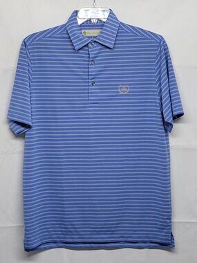 Donald Ross Polo Shirt Saucon Valley Country Club Mens Small Short Sleeve Blue
